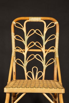 Sedia Daisy in rattan Sage di Creel and Gow