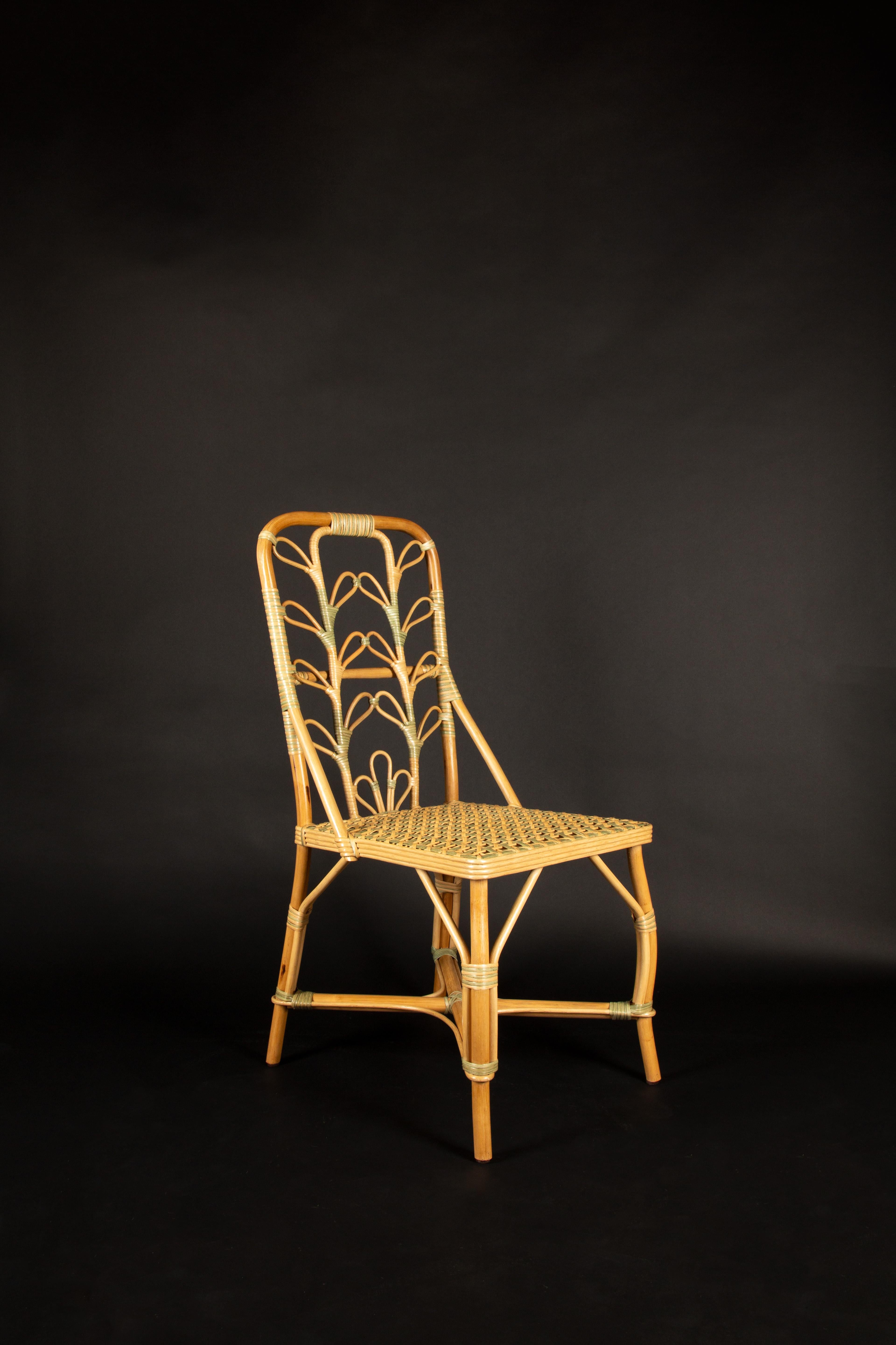 Marocain Chaise Daisy en rotin de Sage par Creel and Gow en vente