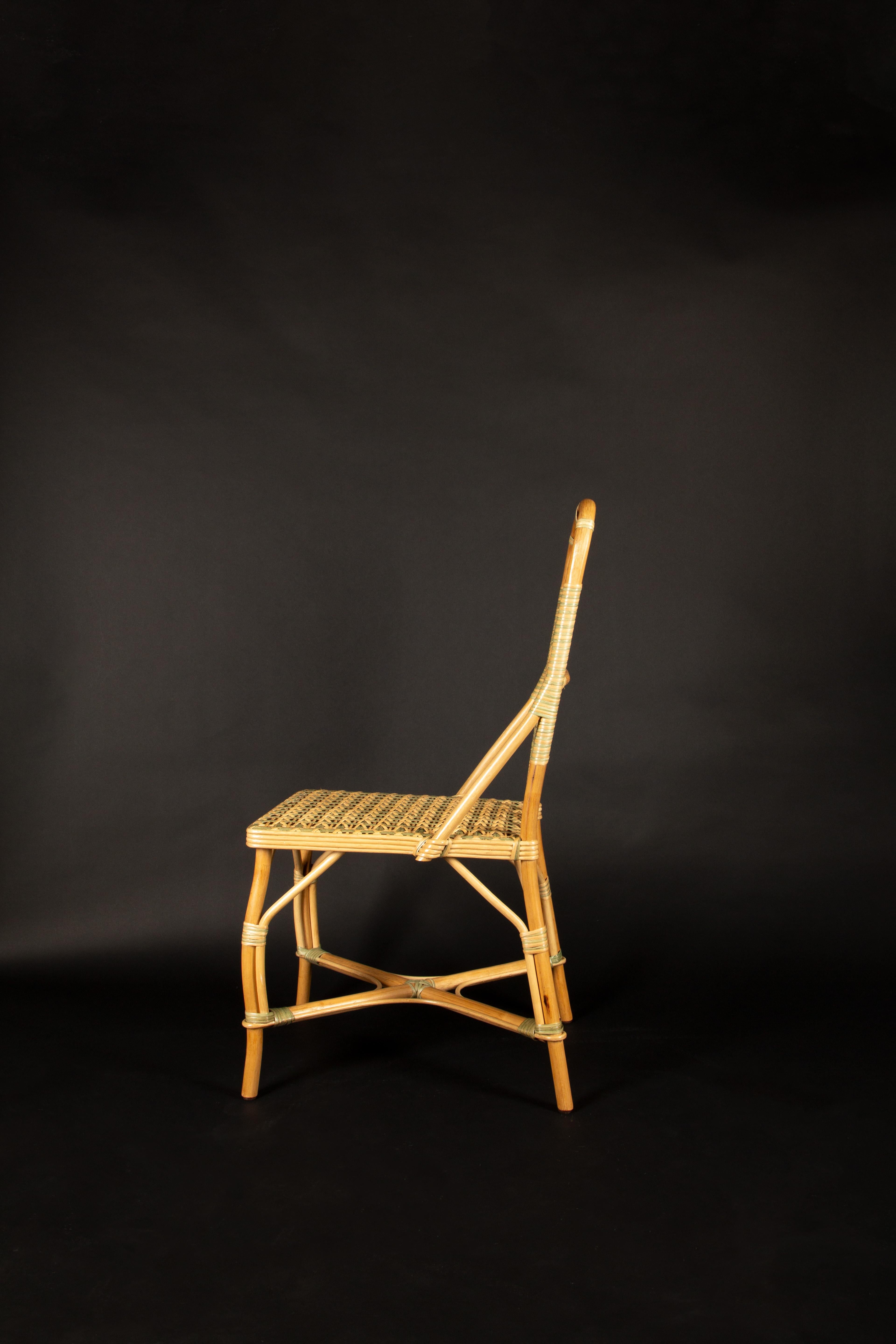 XXIe siècle et contemporain Chaise Daisy en rotin de Sage par Creel and Gow en vente