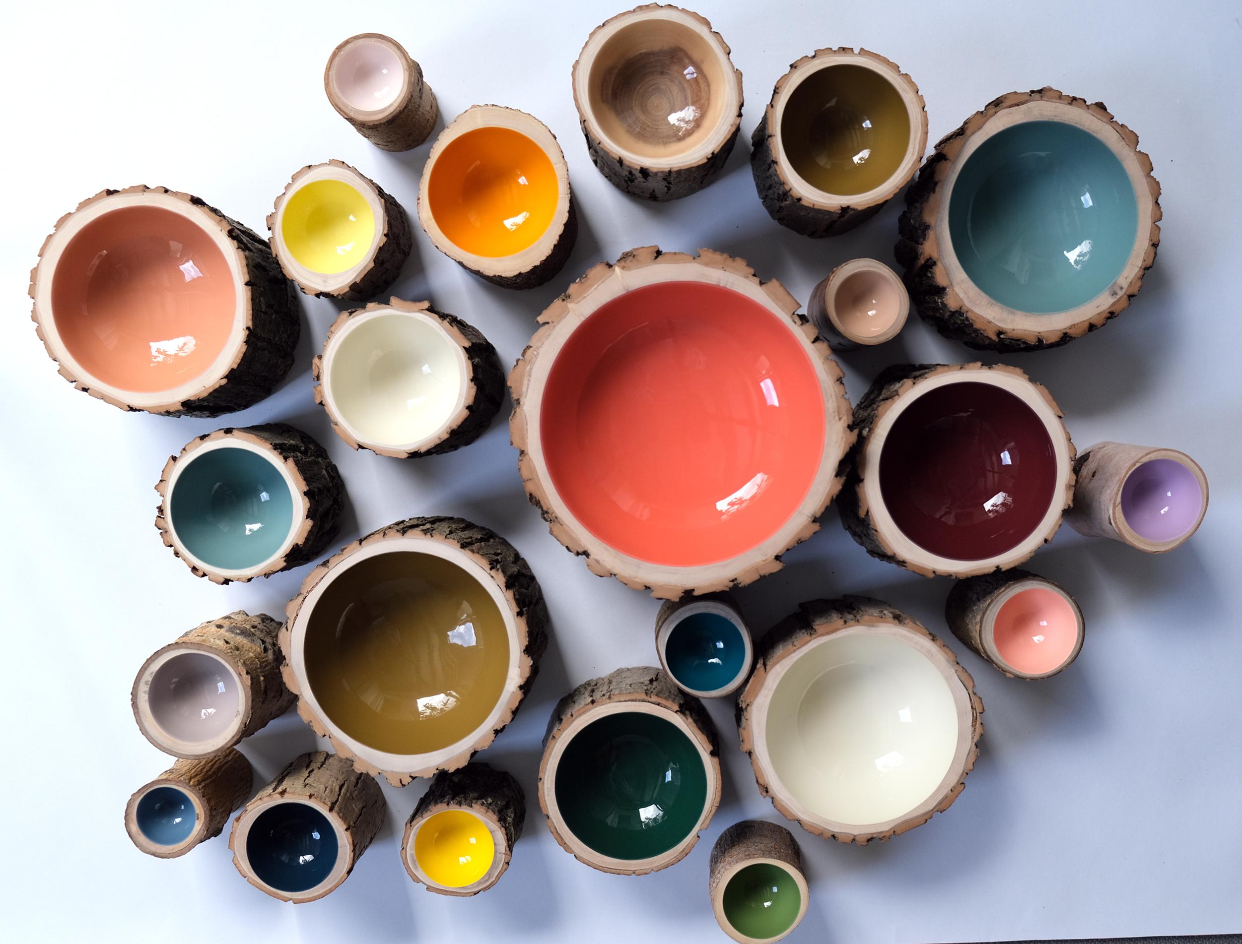 Canadian Sage Size 6 Log Bowl by Loyal Loot Hand Made from Reclaimed Wood For Sale