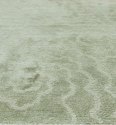 Sage Textural Open-Field Modern Rug "Misted Sage" by Doris Leslie Blau