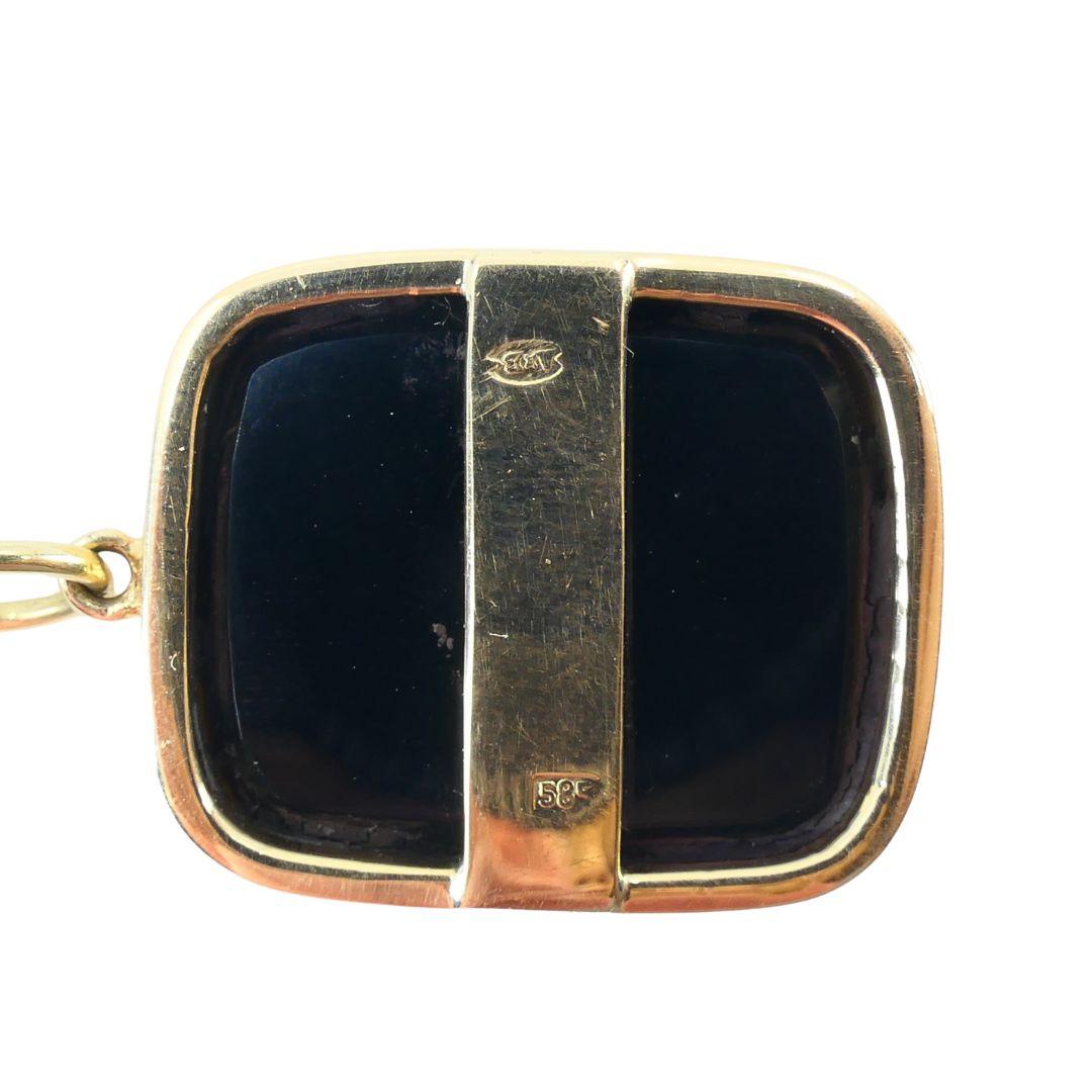 Sagittario Astrologico Collana con ciondolo a catena in oro platino e perle 14k in vendita 3