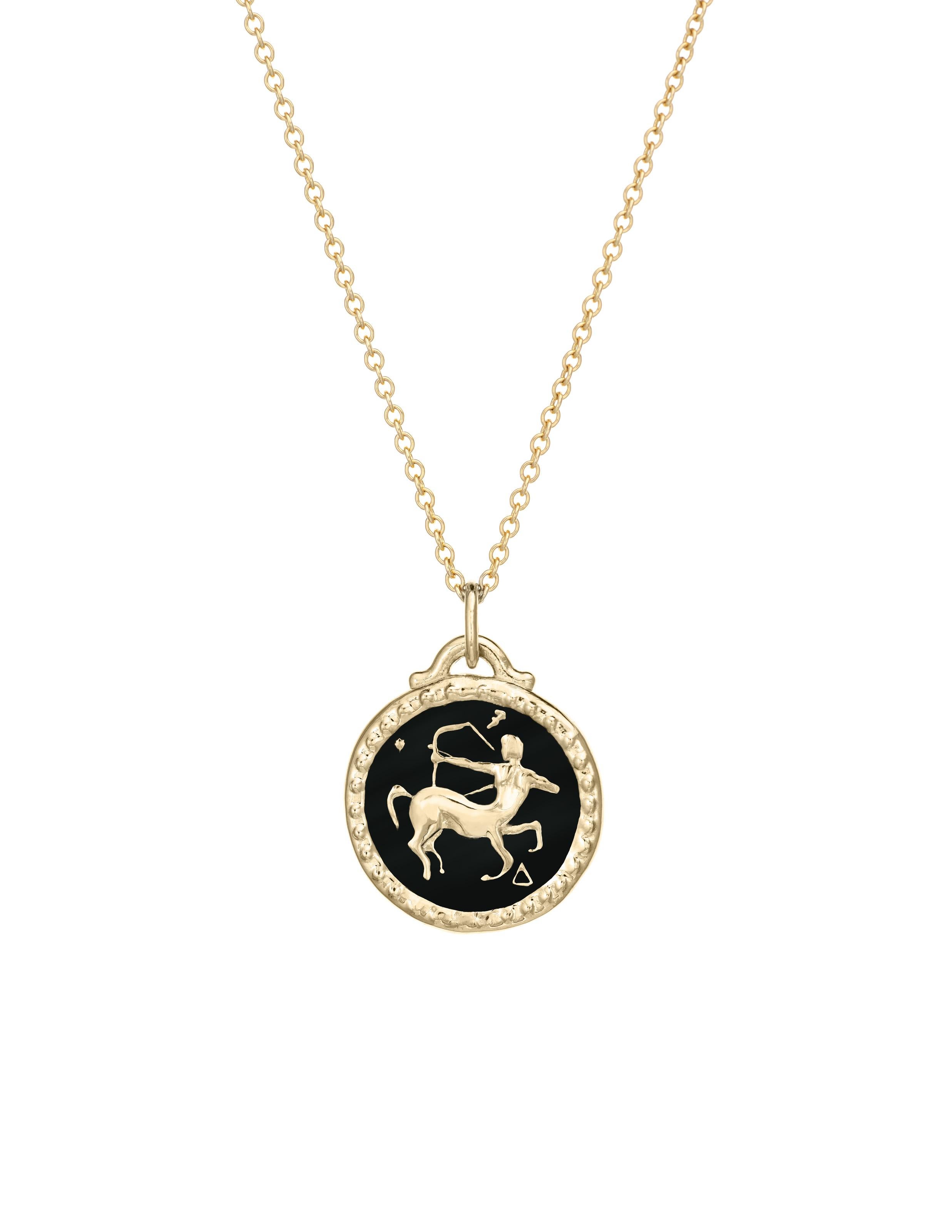 sagittarius gold pendant