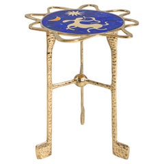 Sagittarius Side Table in Brass with Semi Precious Stones, Viya by Vikram Goyal