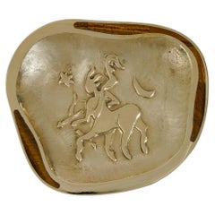 Sagittarius Trinket Tray in Brass with Semi Precious, Viya by Vikram Goyal