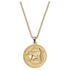 Collana con ciondolo dello zodiaco del Sagittario in oro ecologico 18 carati