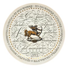 Sagittarius, Zodiac Plate Series by Piero Fornasetti, 1974