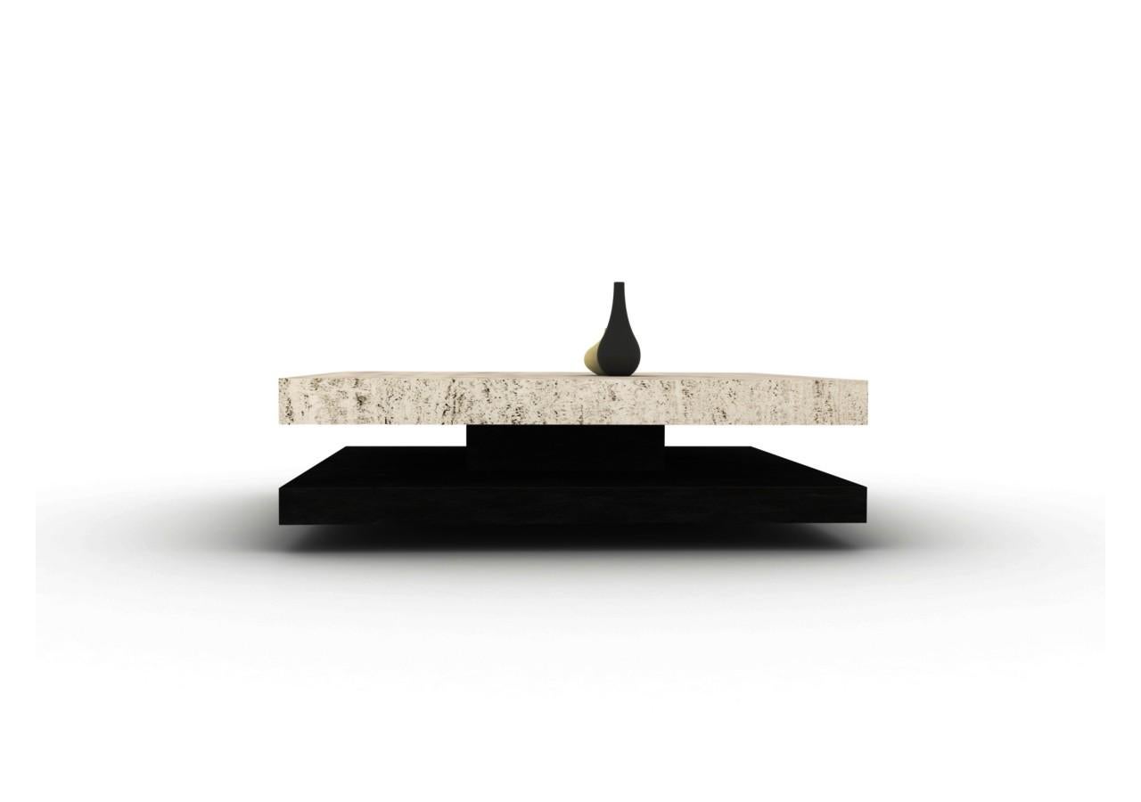SAGRA es una mesa de centro con una combinación de dos mármoles en acabado natural. Su amplia encimera de mármol con dos estructuras de mármol diferentes se puede mover fácilmente gracias a sus ruedas.

Siempre pensando en espacios con armonía y