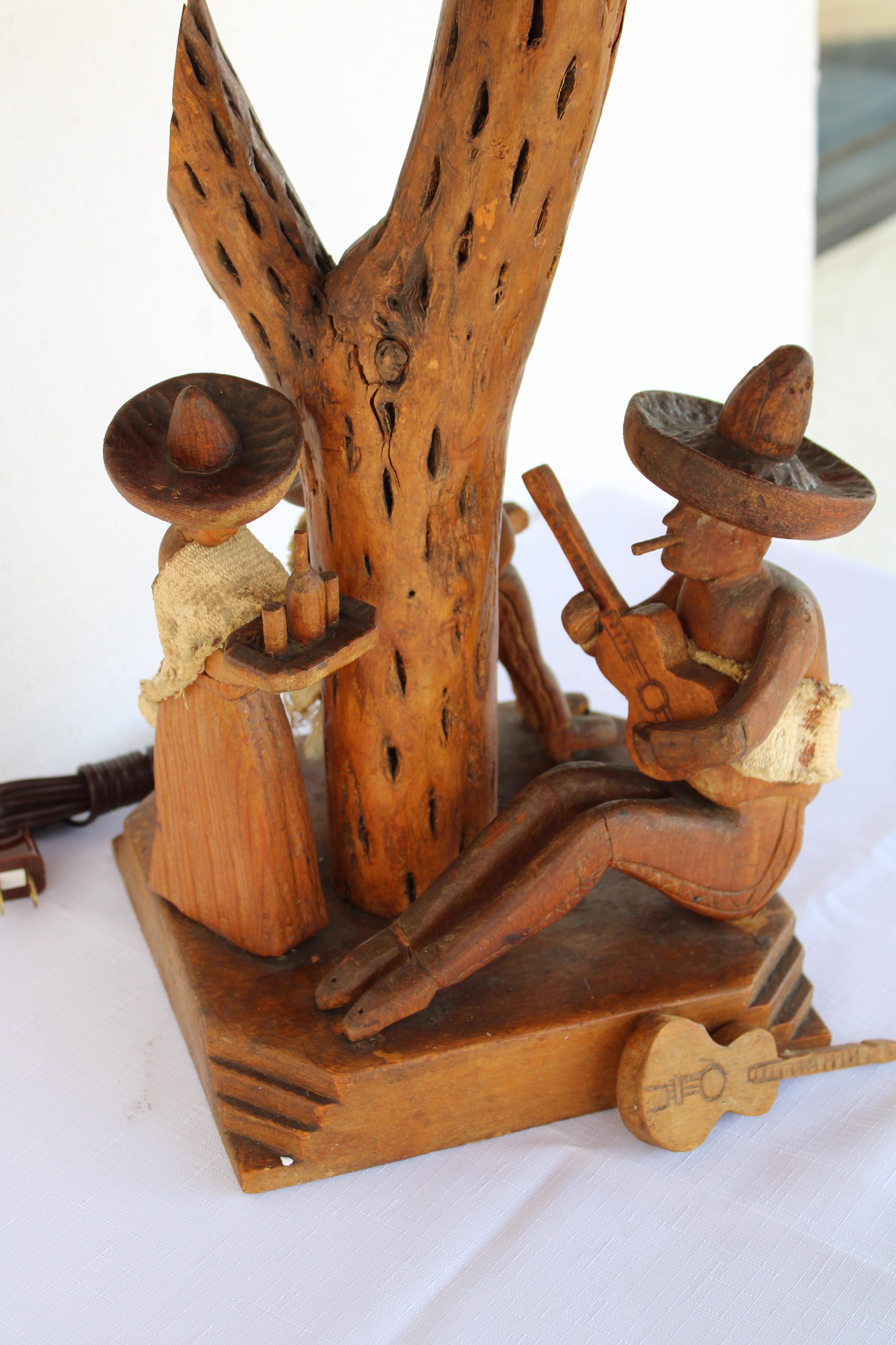 Saguaro Cactus Folk Art Lamp, Musicians For Sale 2