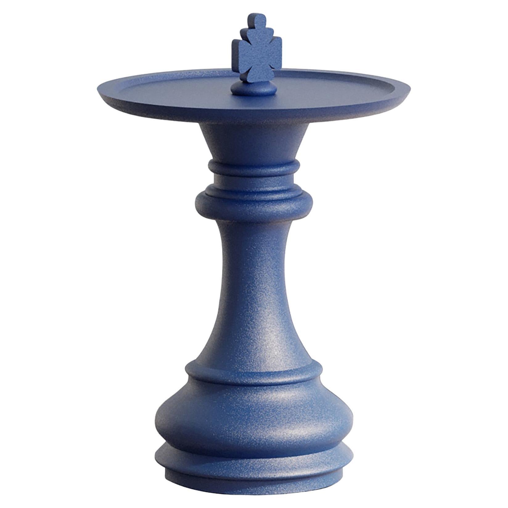 Sah Ultramarinblauer Lack-Beistelltisch von Hermhaus