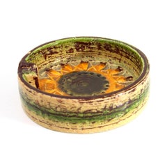 ‘Sahara’ Colere Enameled Ceramic Ashtray by Aldo Londi for Bitossi, 1960s