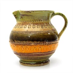 ‘Sahara’ Colere Enameled Ceramic Pitcher by Aldo Londi for Bitossi, 1960s