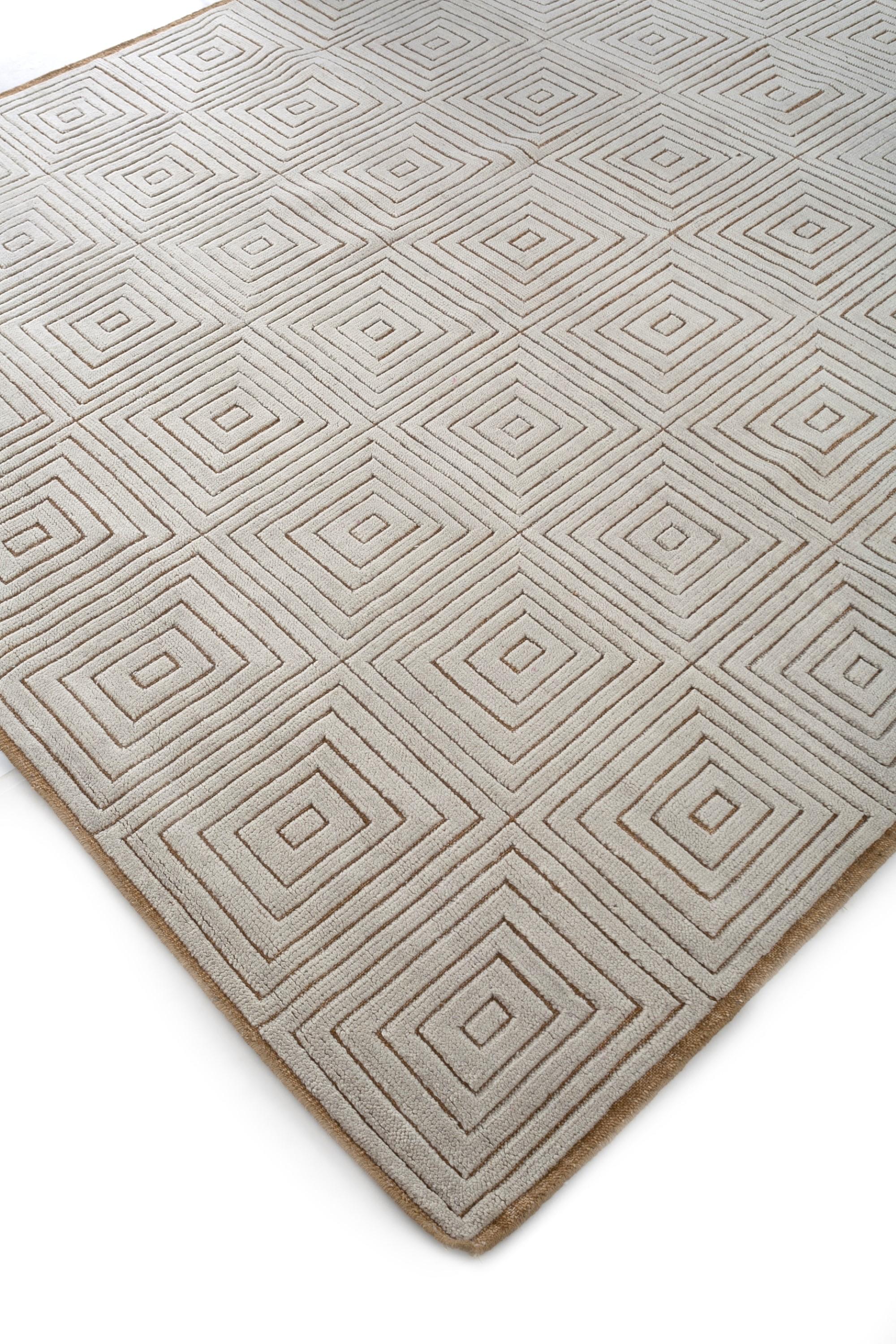 Modern Sahara Dreams Antique White & Honey Yellow 240X300 cm Handknotted Rug For Sale