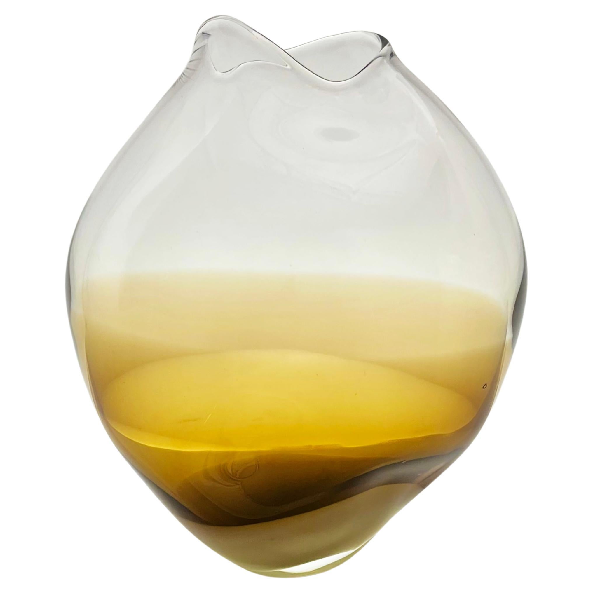 Honey Band blown glass vessel For Sale at 1stDibs