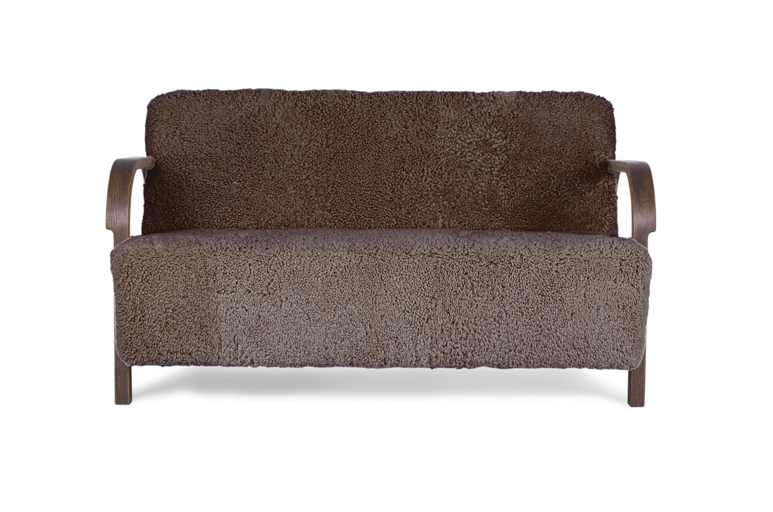 Post-Modern Sahara Sheepskin ARCH 2 Seater Sofa by Mazo Design For Sale