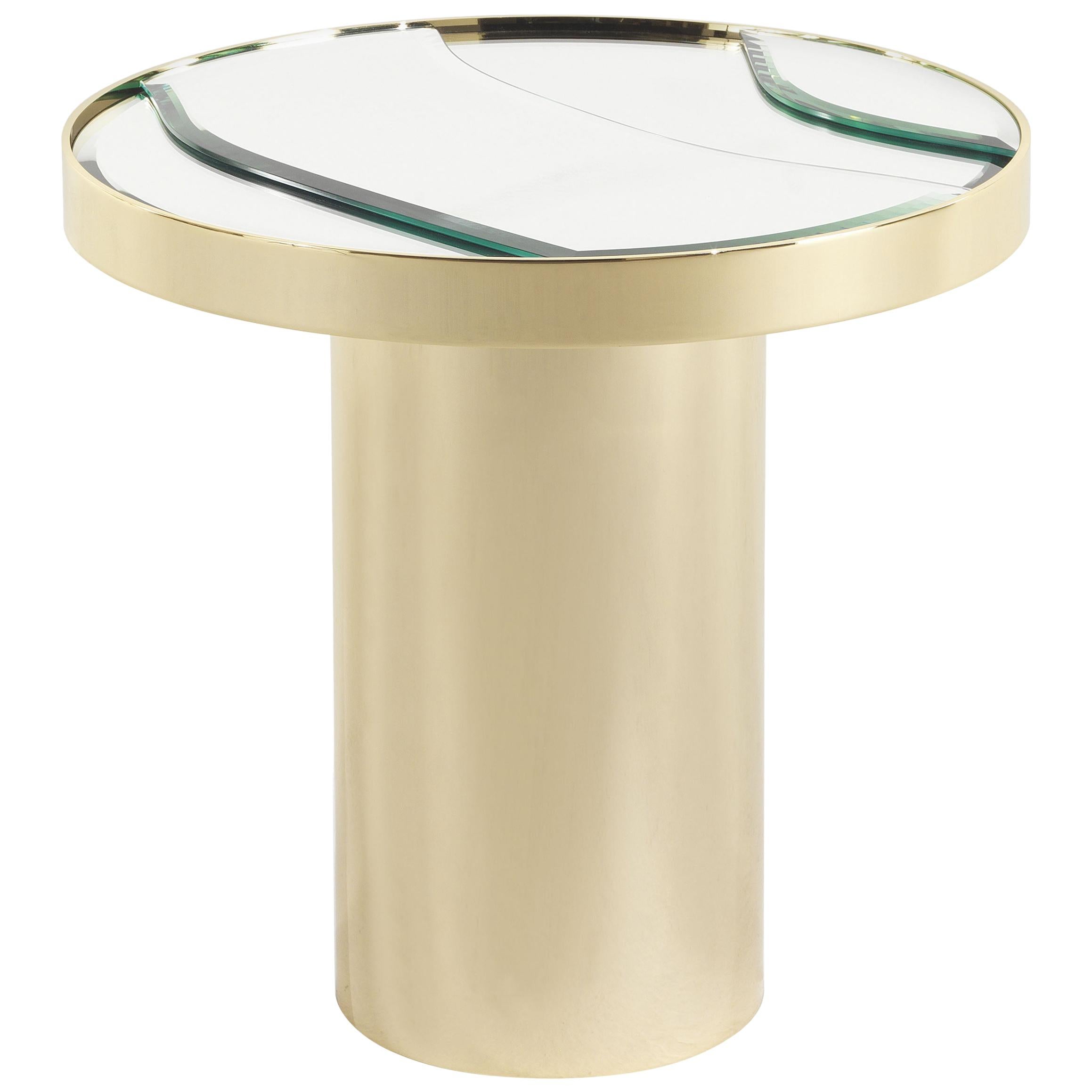 21st Century Sahara Side Table with Mirror Top by Roberto Cavalli Home Interiors