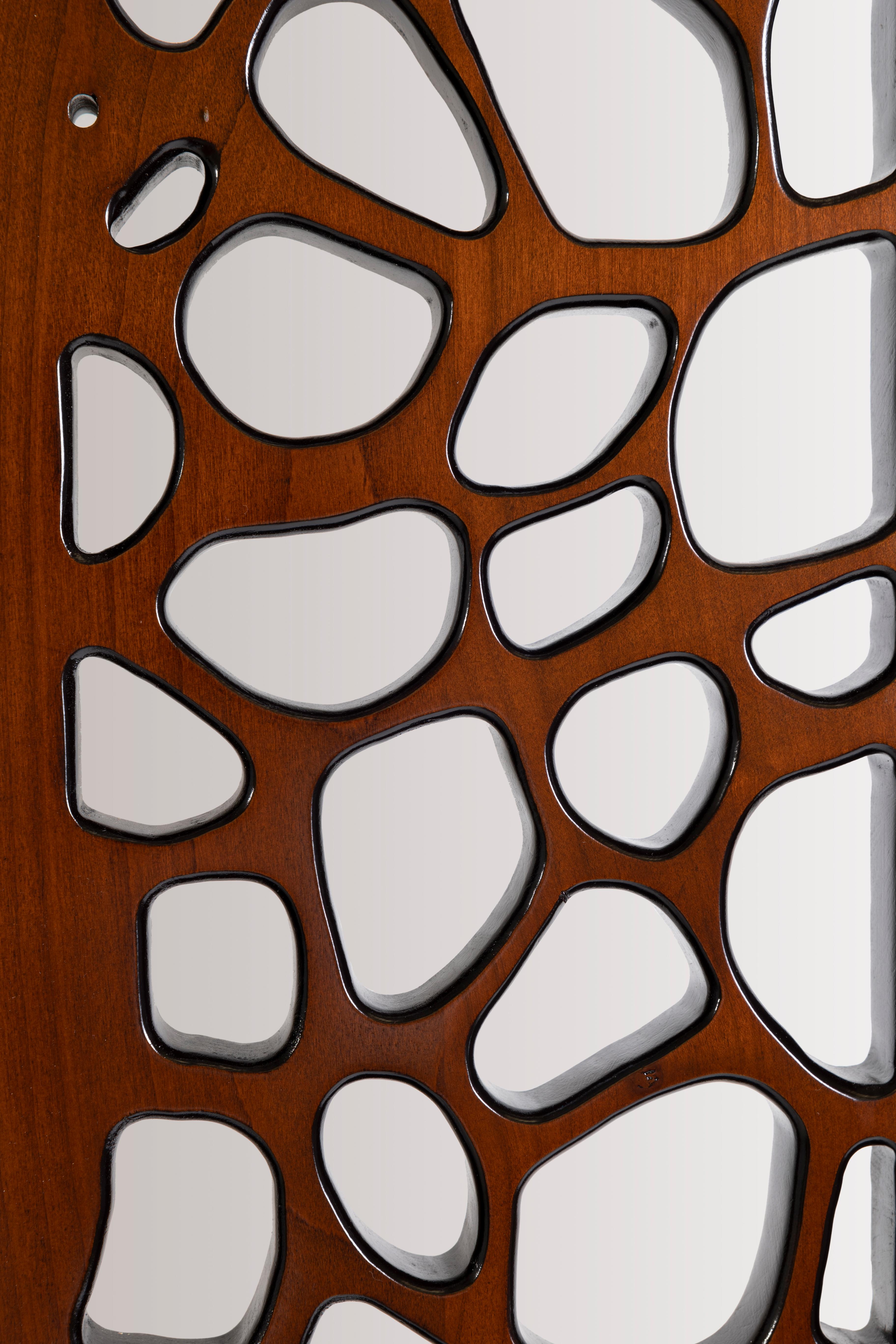 Moldave Miroir en bois pleine longueur Sahari Brown en vente