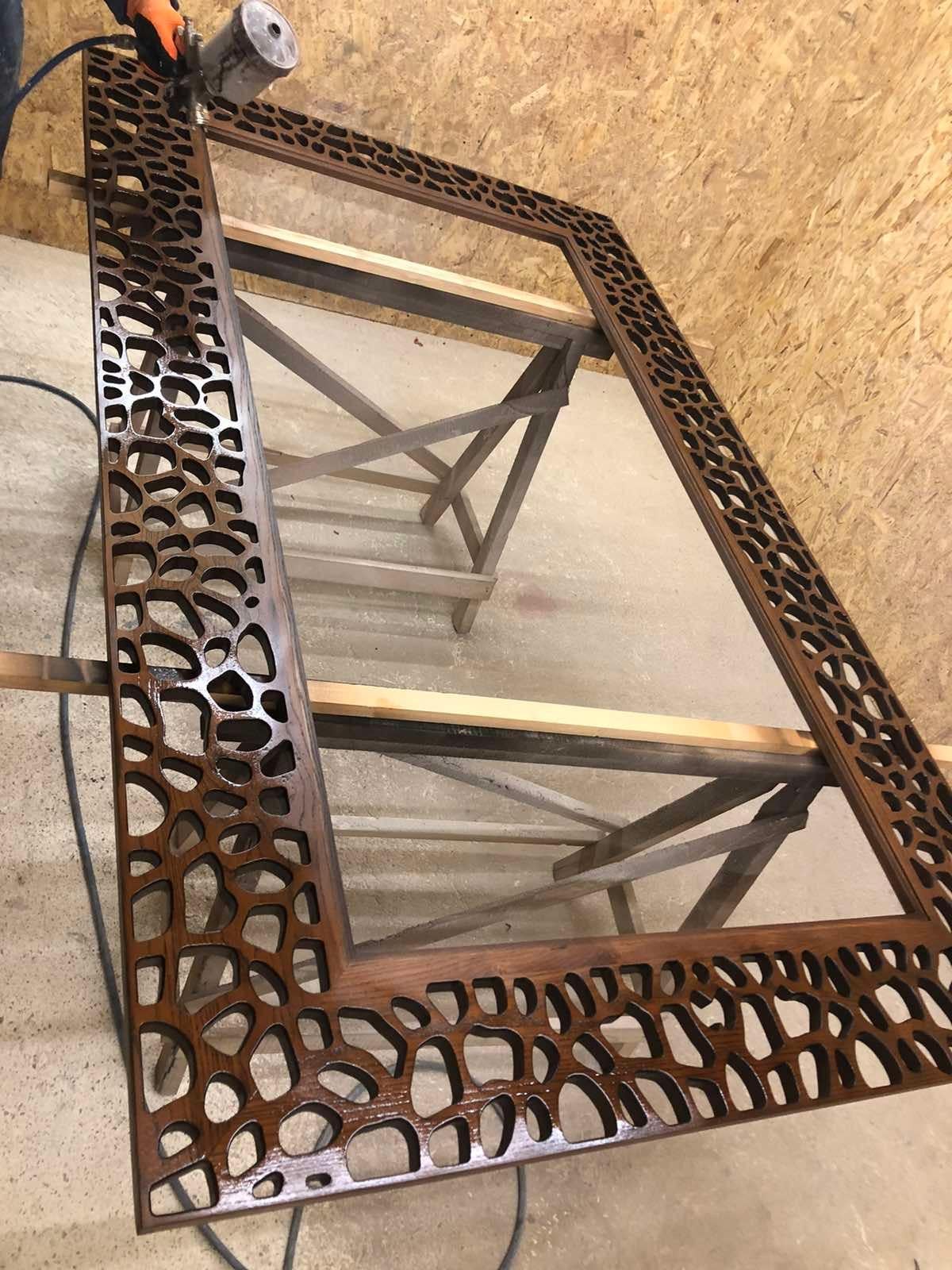 Sahari Brown Full-Length Wood Mirror For Sale 1