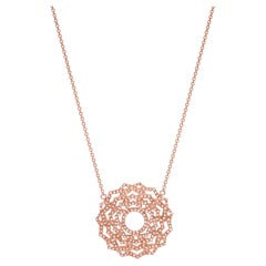 Sahasrara Crown Chakra Pendant Necklace in 18Kt Rose Gold with Diamonds