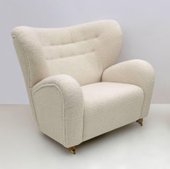 Sahco Zero the Tired Man Bouclè Lounge Chair by Lassen