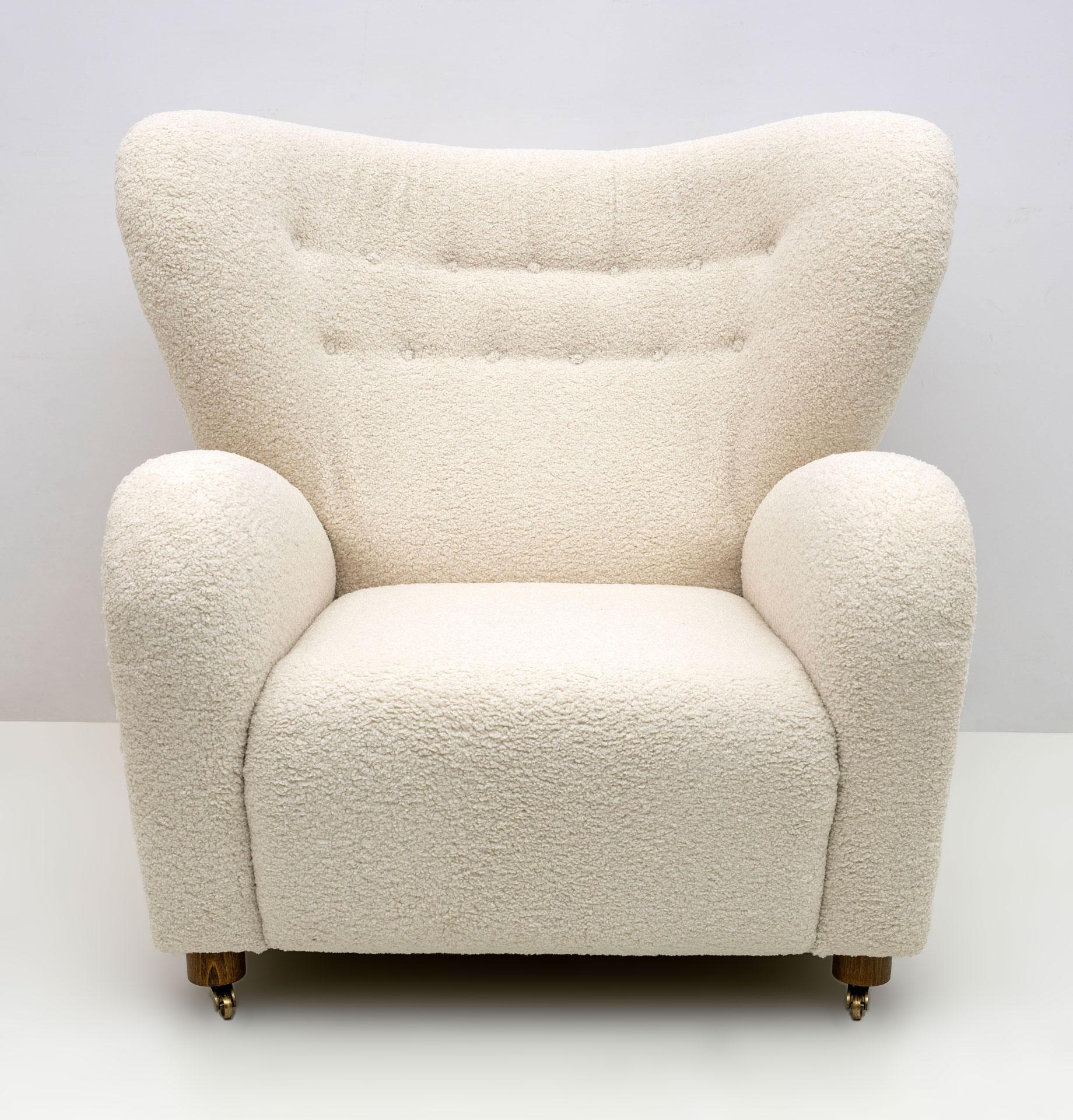 Moderne Zero the Tired Man Bouclè Lounge Chair by Lassen en vente