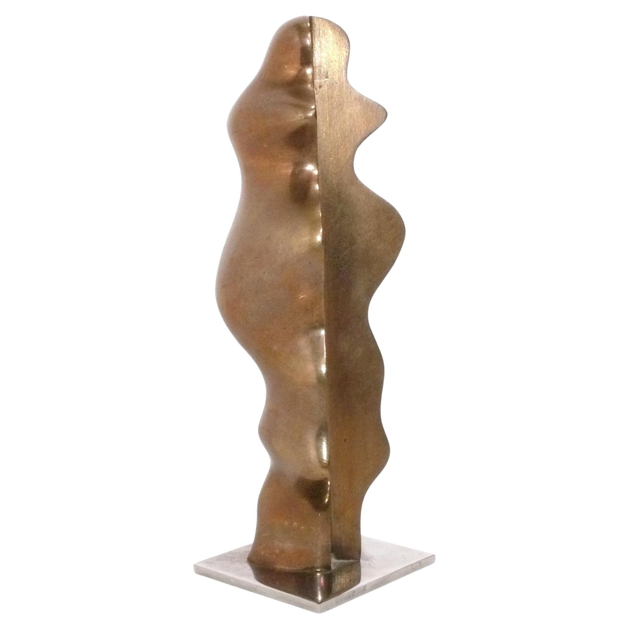 Sahl Swarz Abstract Bronze Sculpture Mid Century Modern Art For Sale