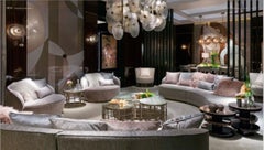 Said Table in Stainless Steel with Liquid Metal Champagne or Bronze Finish