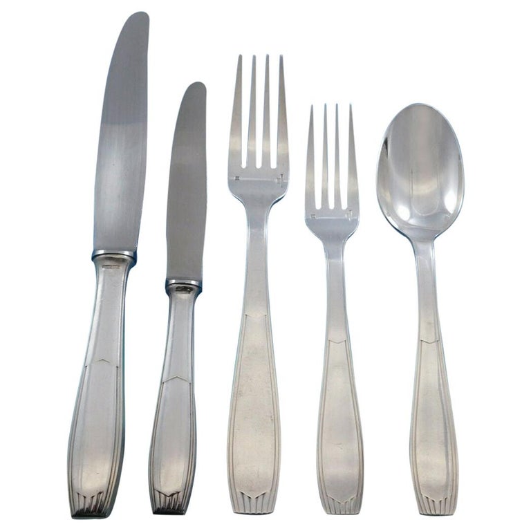 Christofle Silverplate Flatware Set in Marly Pattern 119 Pieces Gorgeous!
