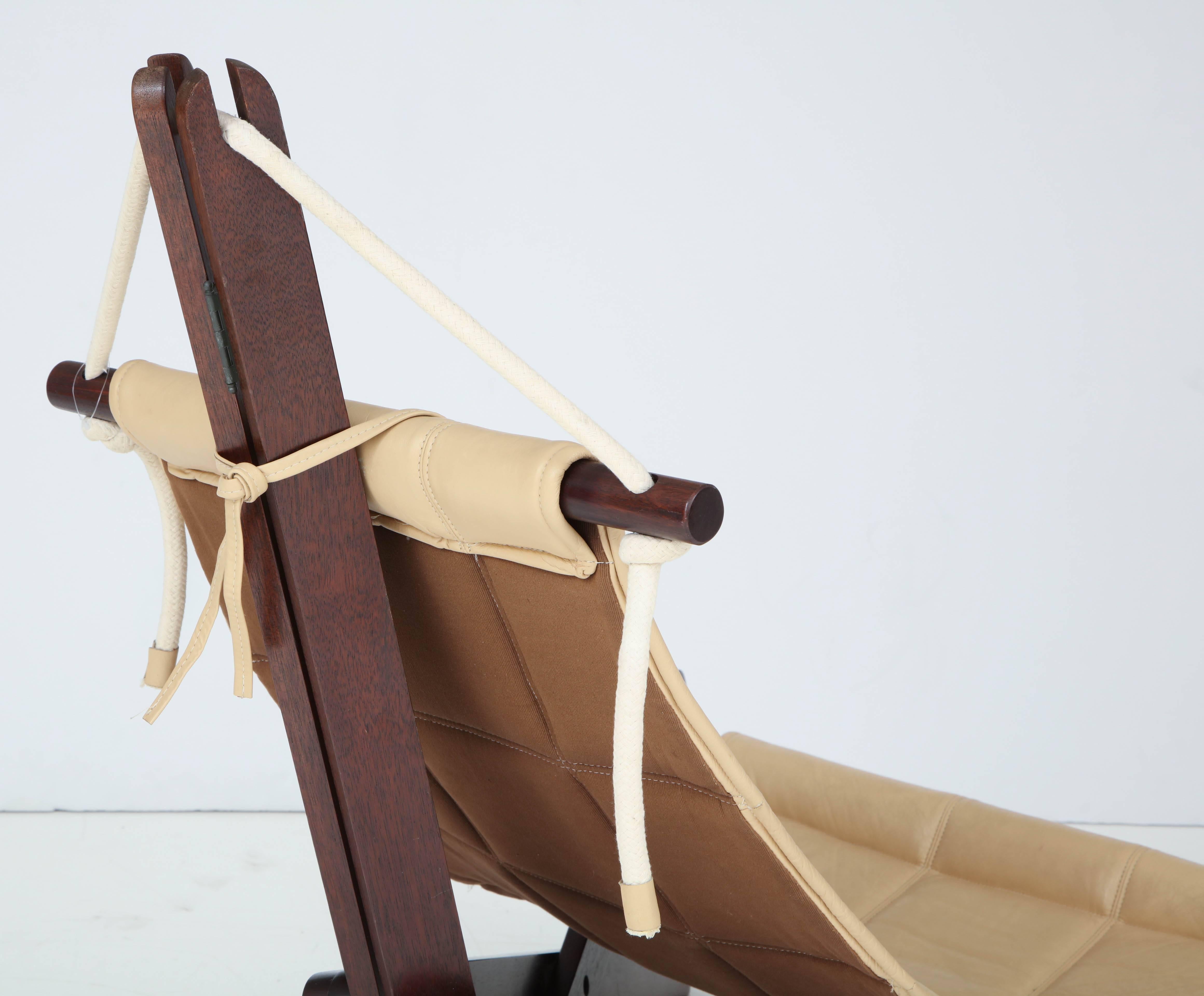 Leather Sail Chair by Dominic Michaelis For Sale