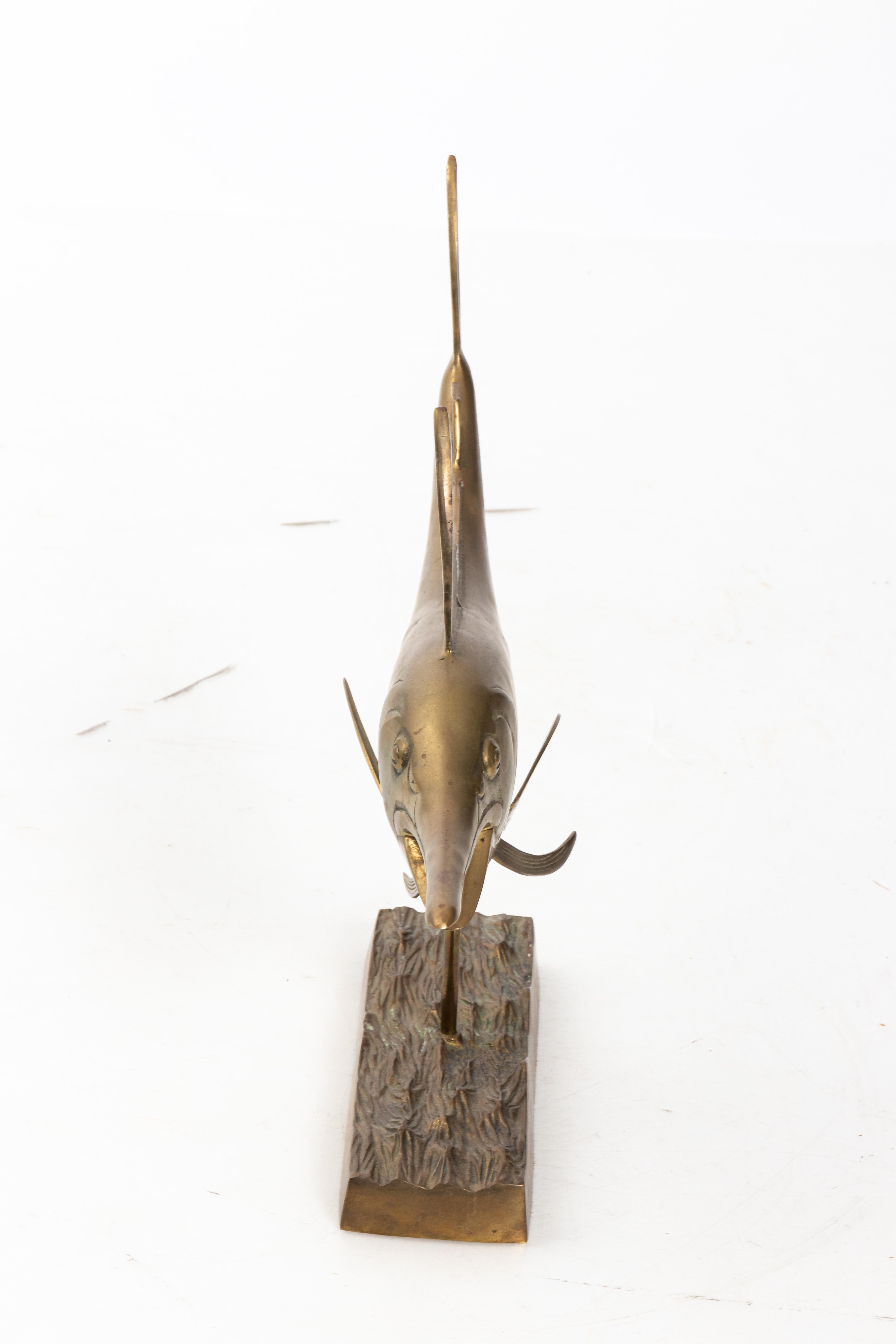 Sail Fish Sculpture in Brass 5