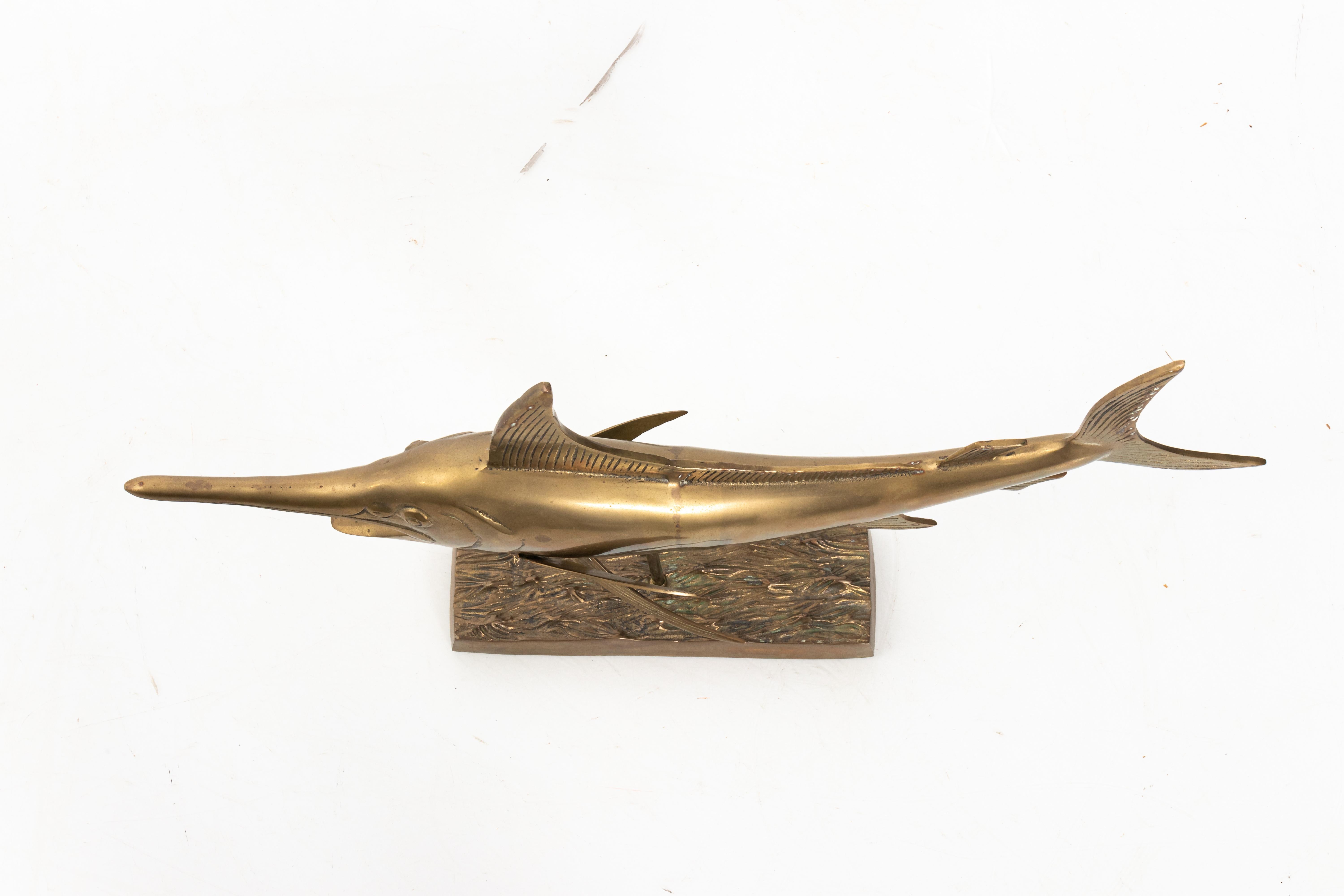 Sail Fish Sculpture in Brass 1