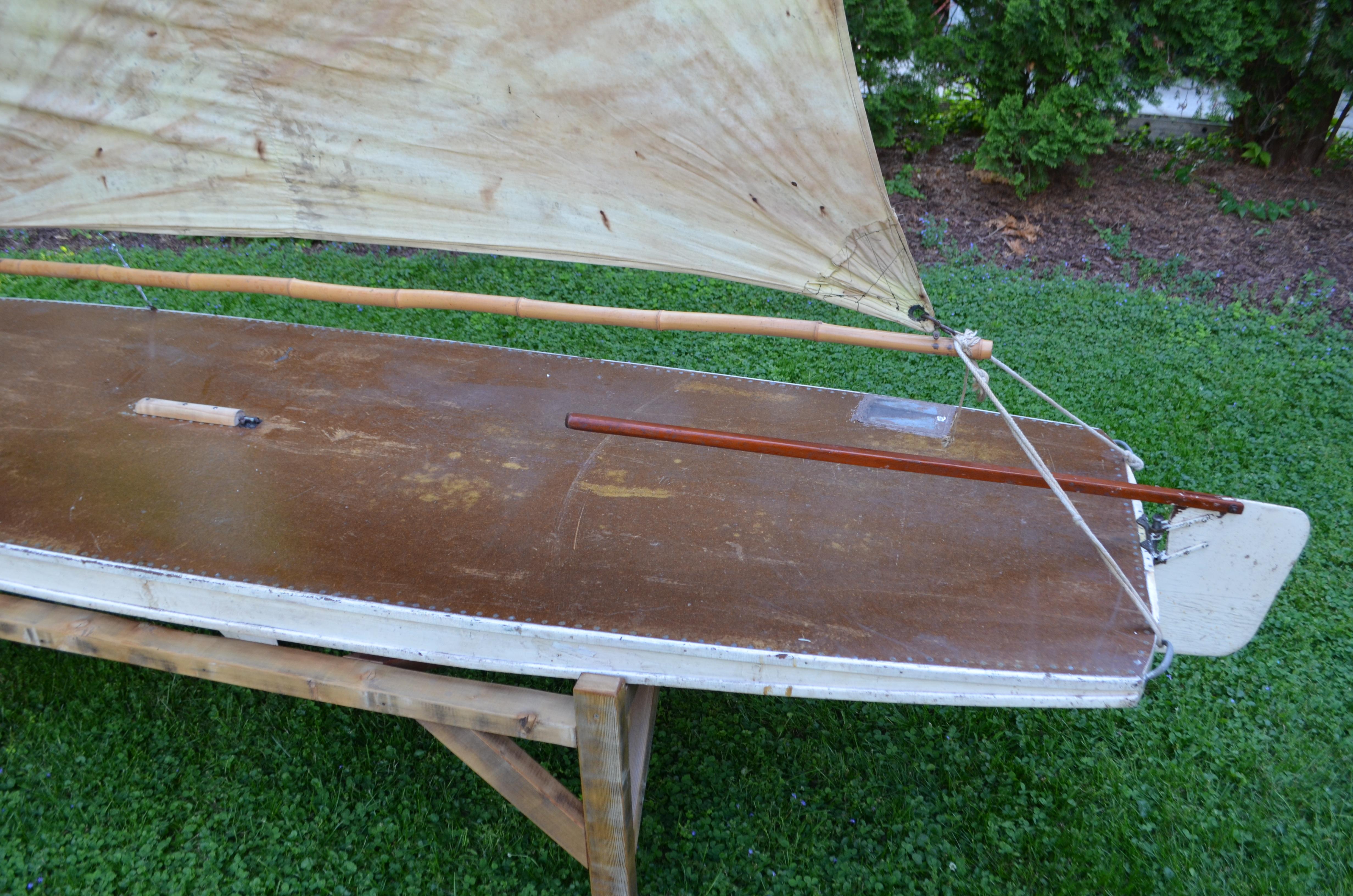 Sailboat, full size, no toy, Hand Built in 1948 by Returning WW II D-Day Veteran For Sale 6