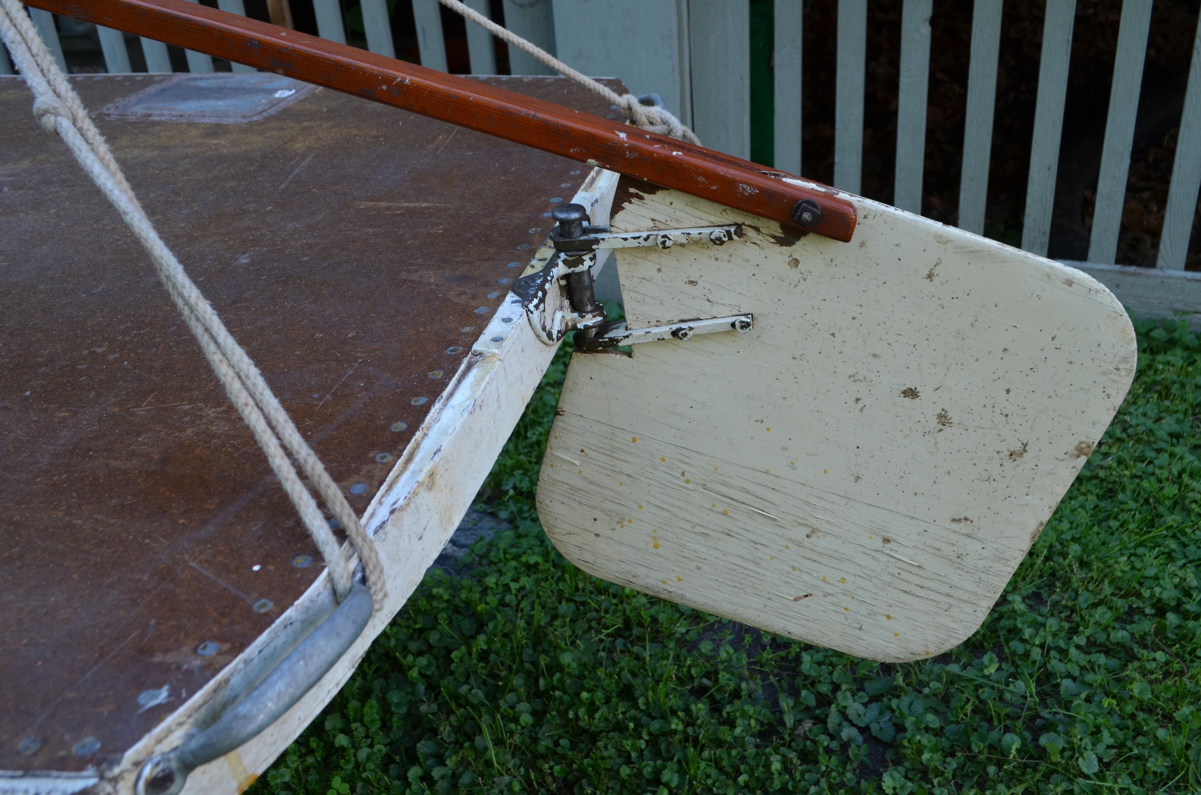 Mid-20th Century Sailboat, full size, no toy, Hand Built in 1948 by Returning WW II D-Day Veteran For Sale