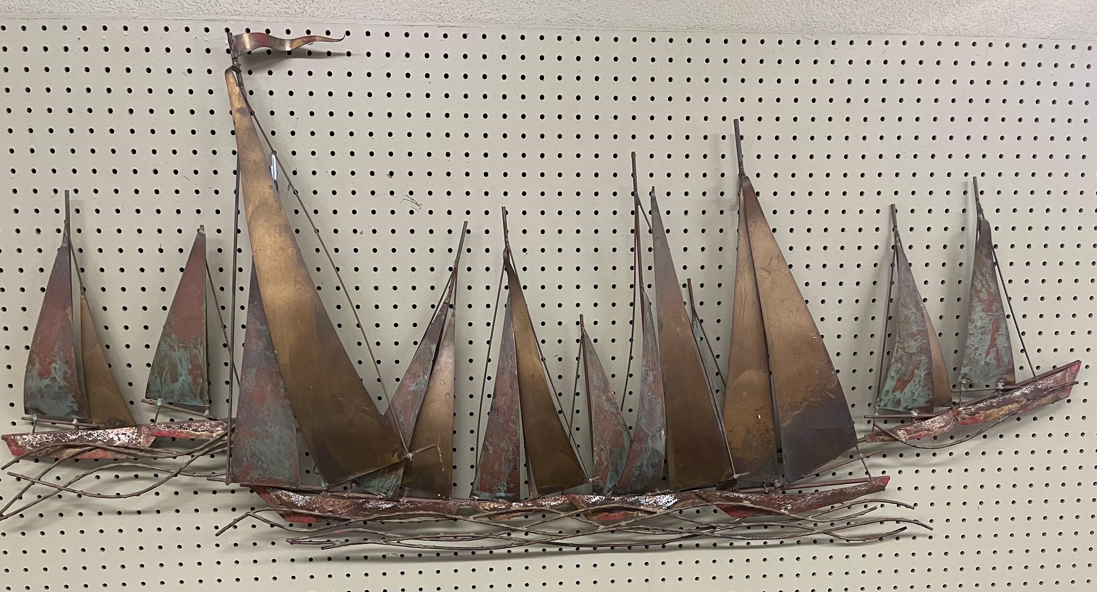 sailboat wall art metal