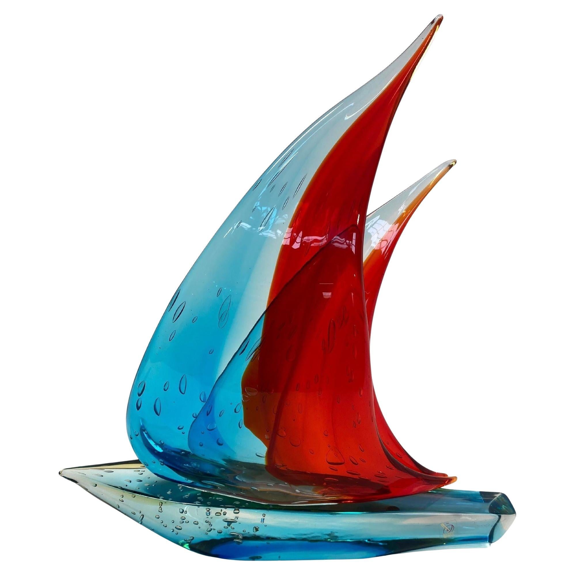 Sailboat Sculpture by Sergio Costantini For Sale