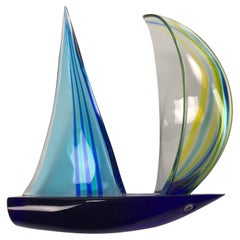 Escultura velero en cristal de Murano de Alberto Donà