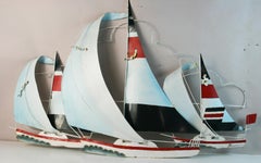 Sailing Regatta Wall Sculpture