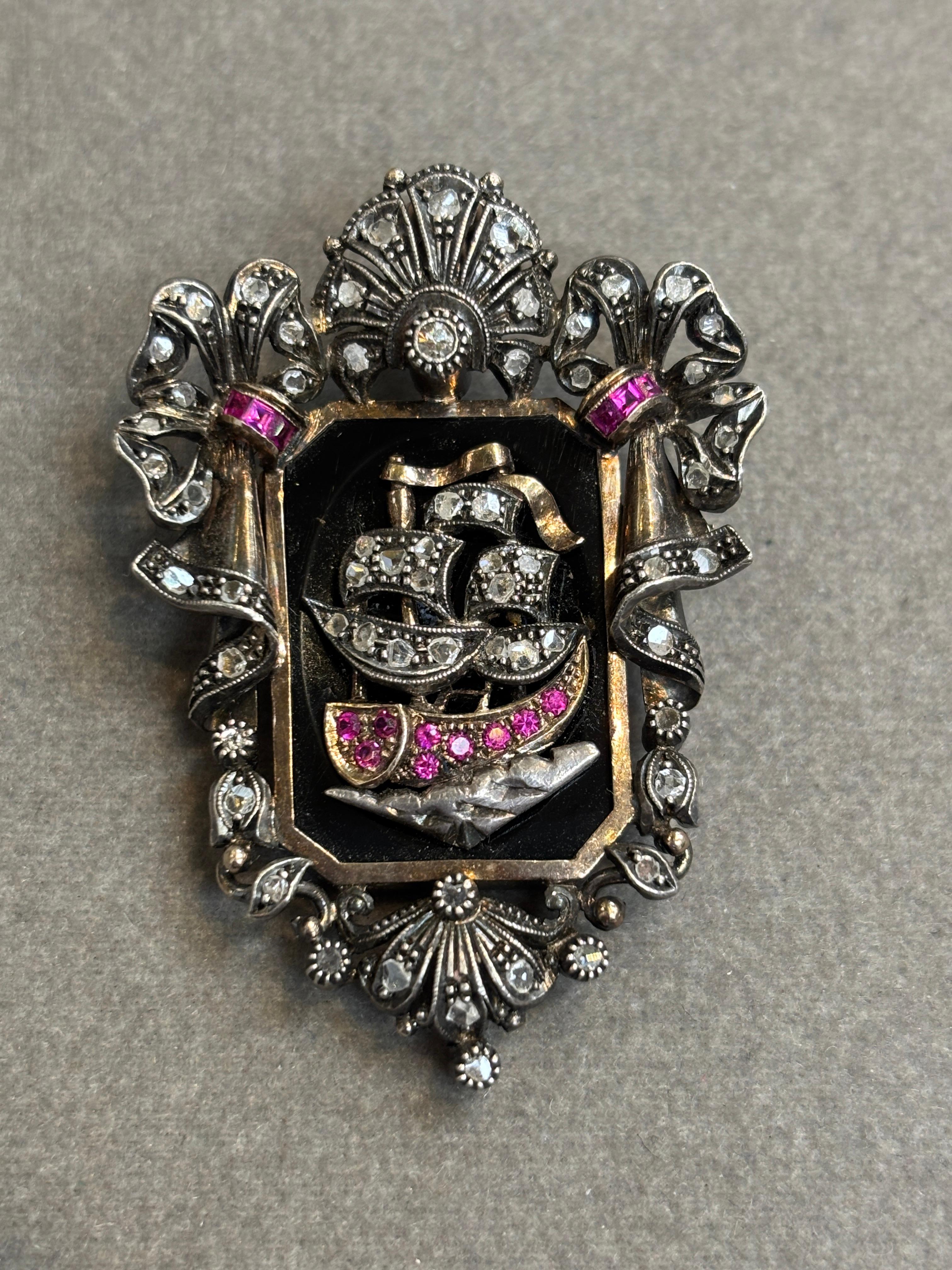 Taille mixte Broche voilier en vente