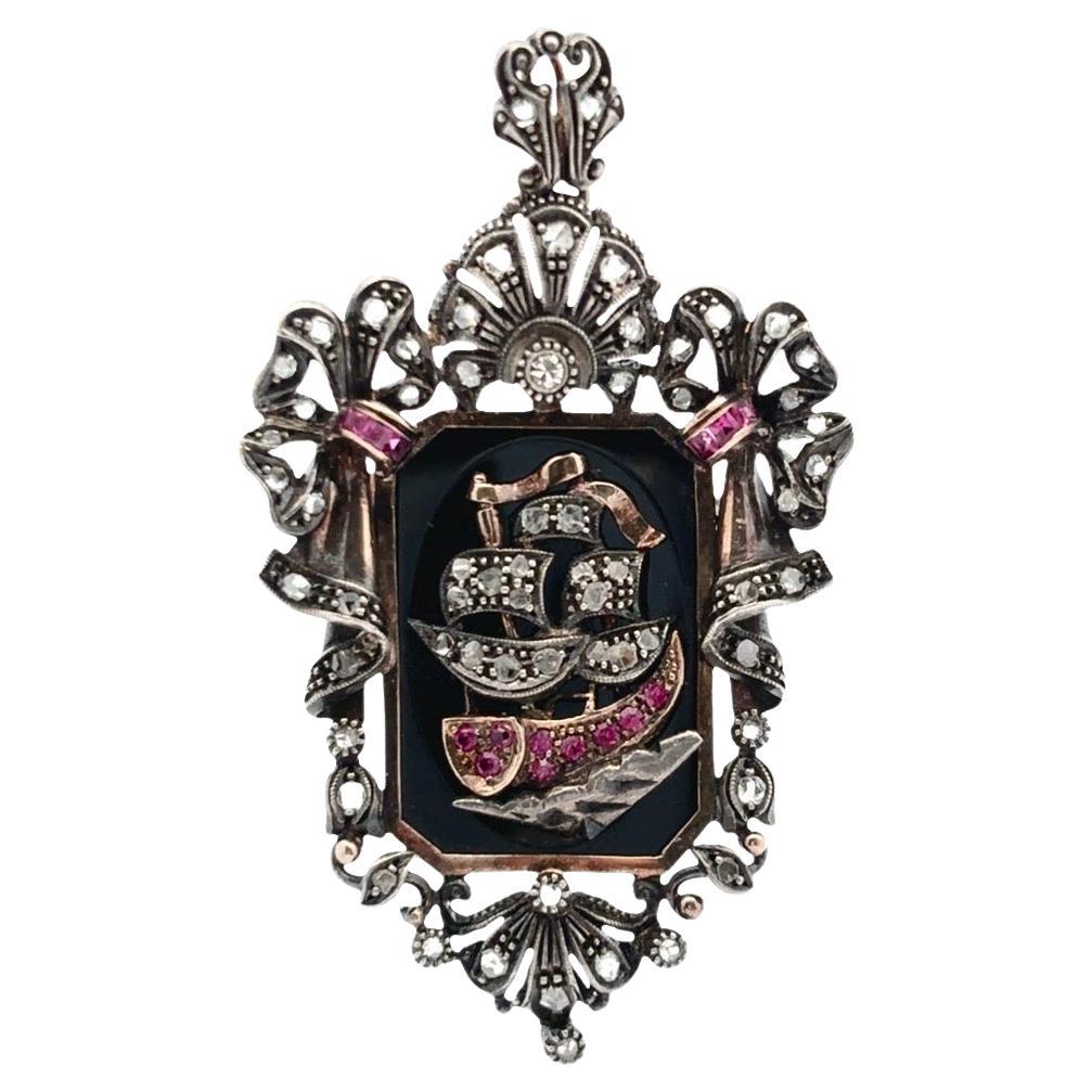 Broche voilier en vente