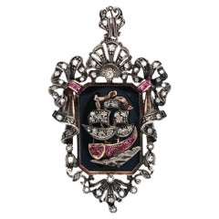 Sailing Ship Brooch