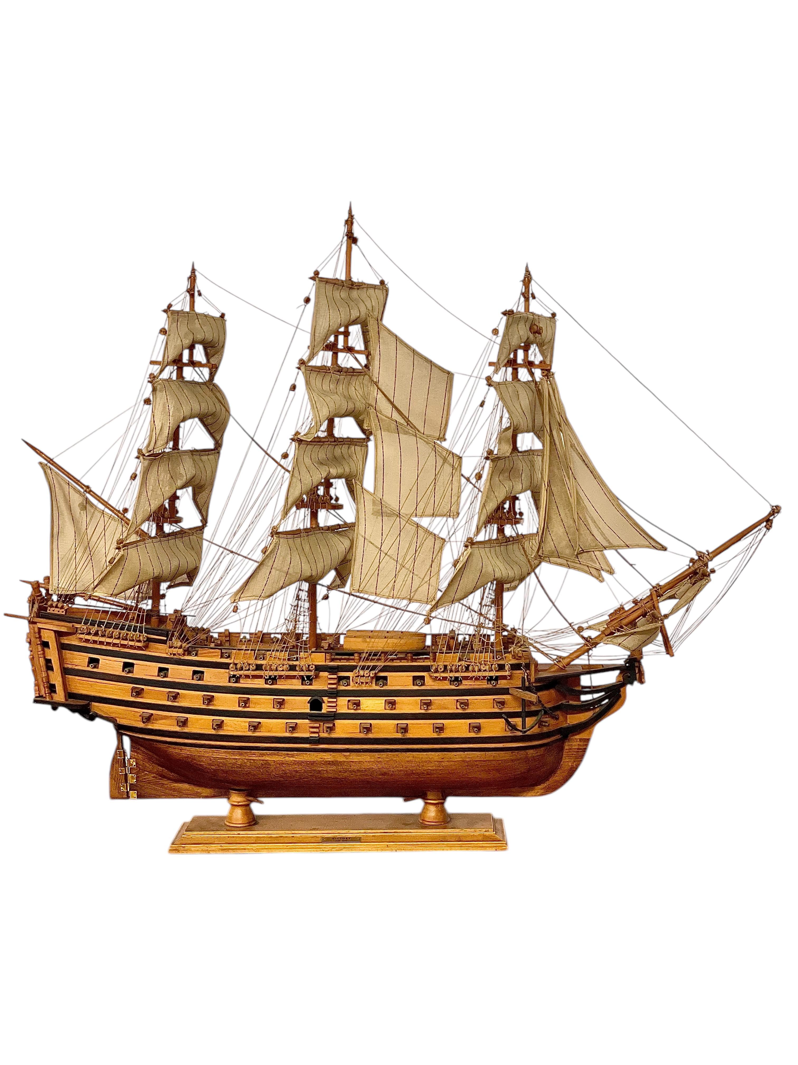 Modèle de bateau à voile de la victoire du HMS, 1805 en vente 12