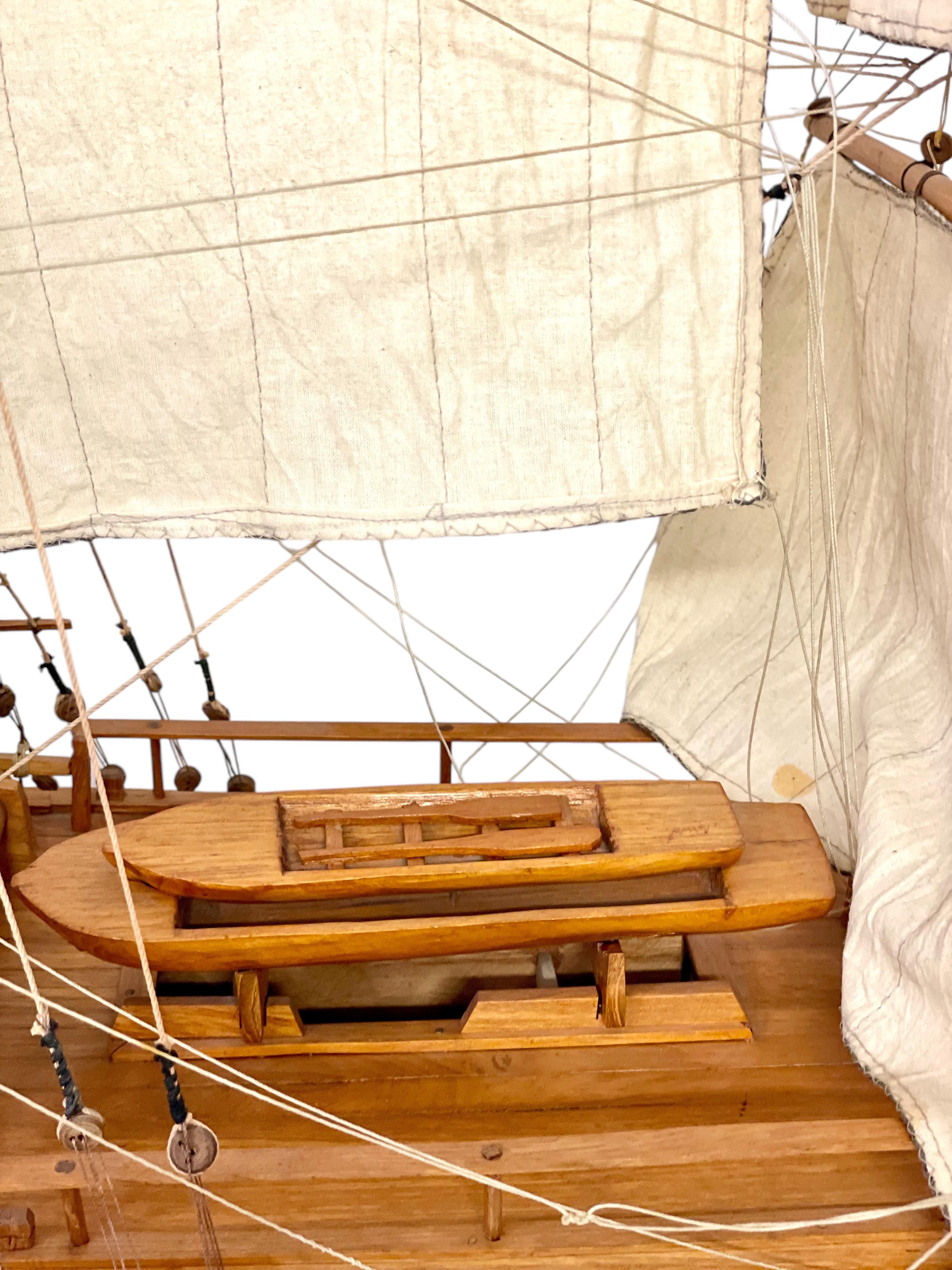 Hand-Crafted Sailing Ship Model of the 