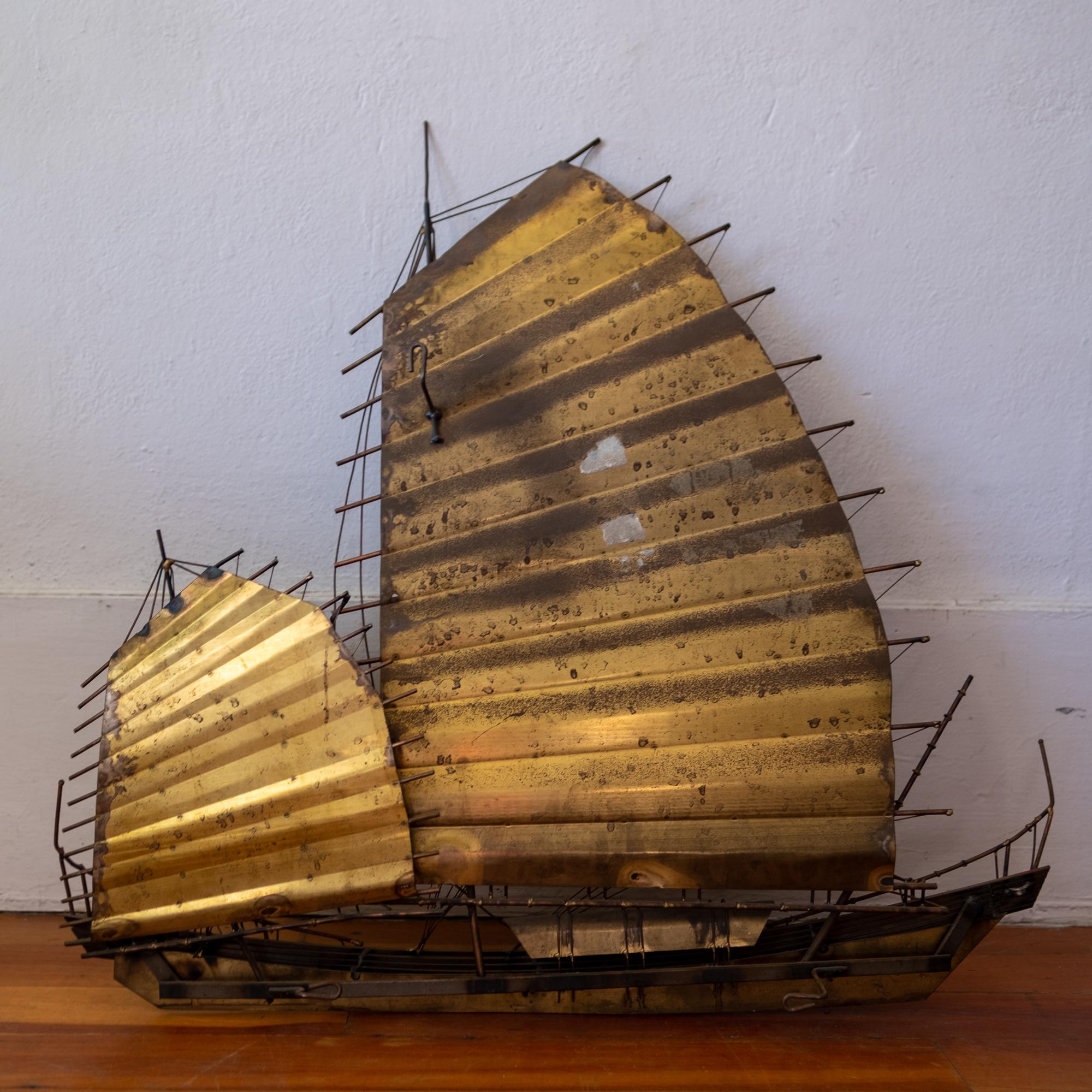 Sailing Ship Wall Sculpture by Curtis Jere 3
