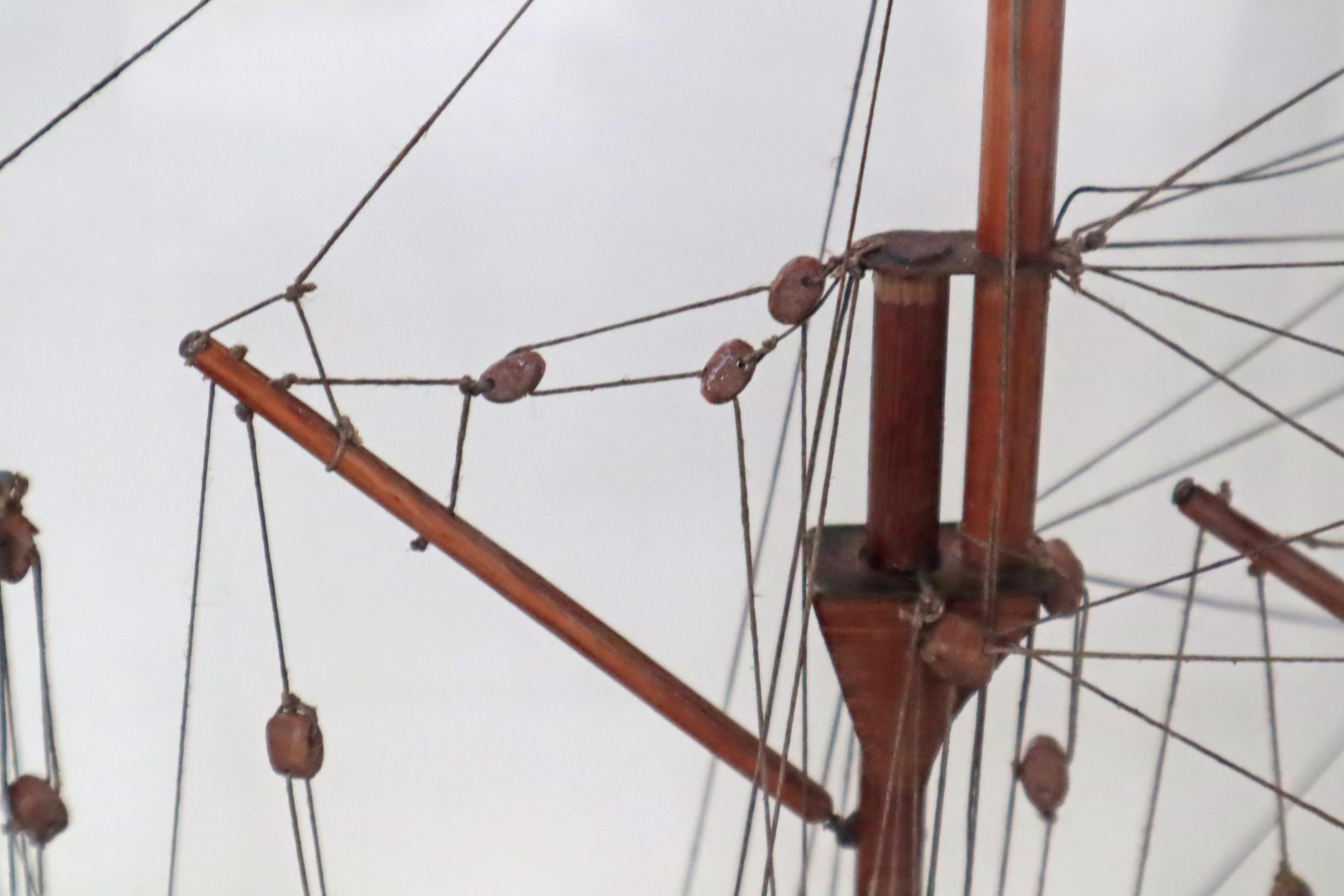 Sailing Training Ship Full-Rigged Ship Elli in the Display Case 1958 Denmark For Sale 2