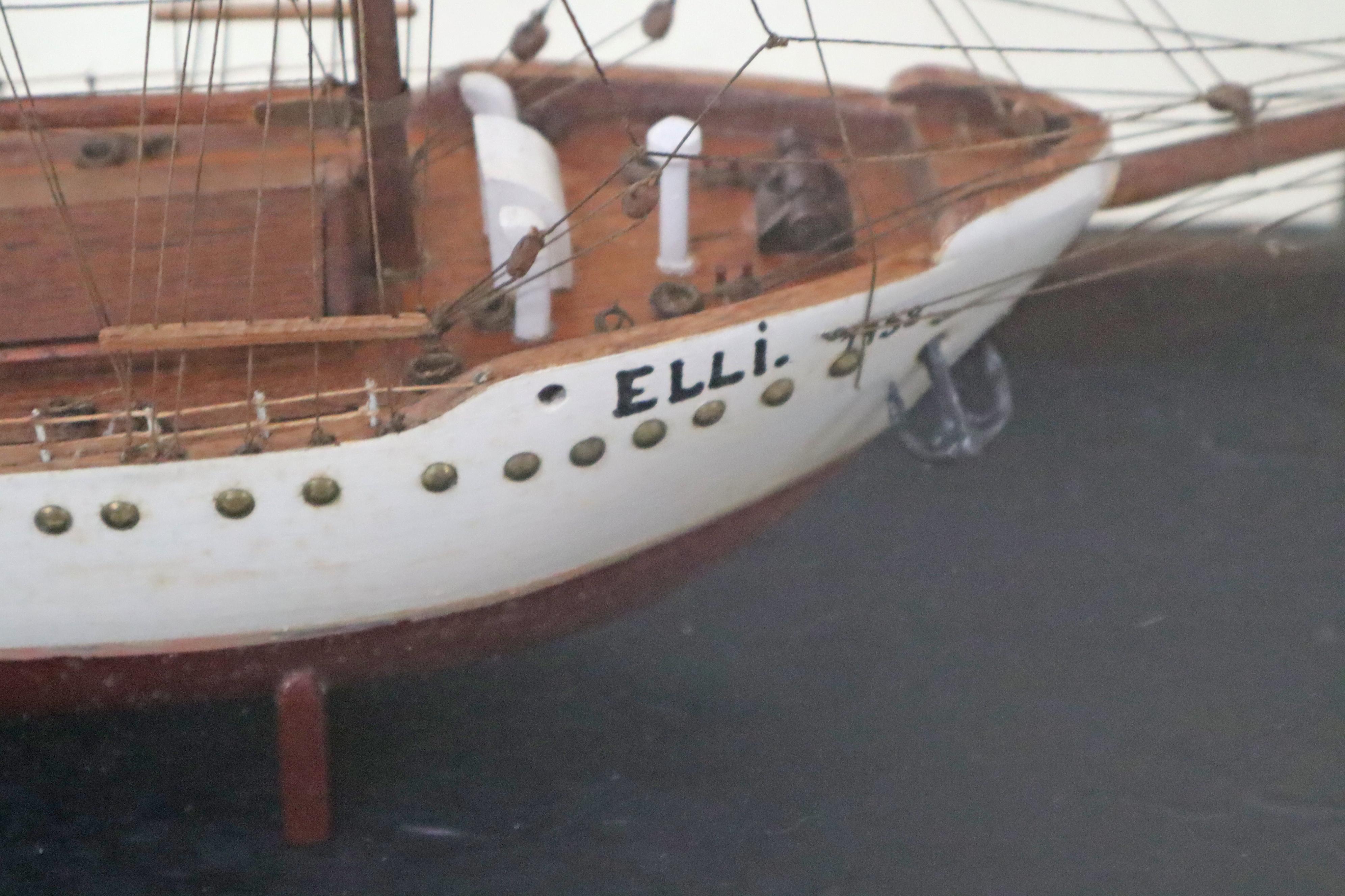 Sailing Training Ship Full-Rigged Ship Elli in the Display Case 1958 Denmark For Sale 3