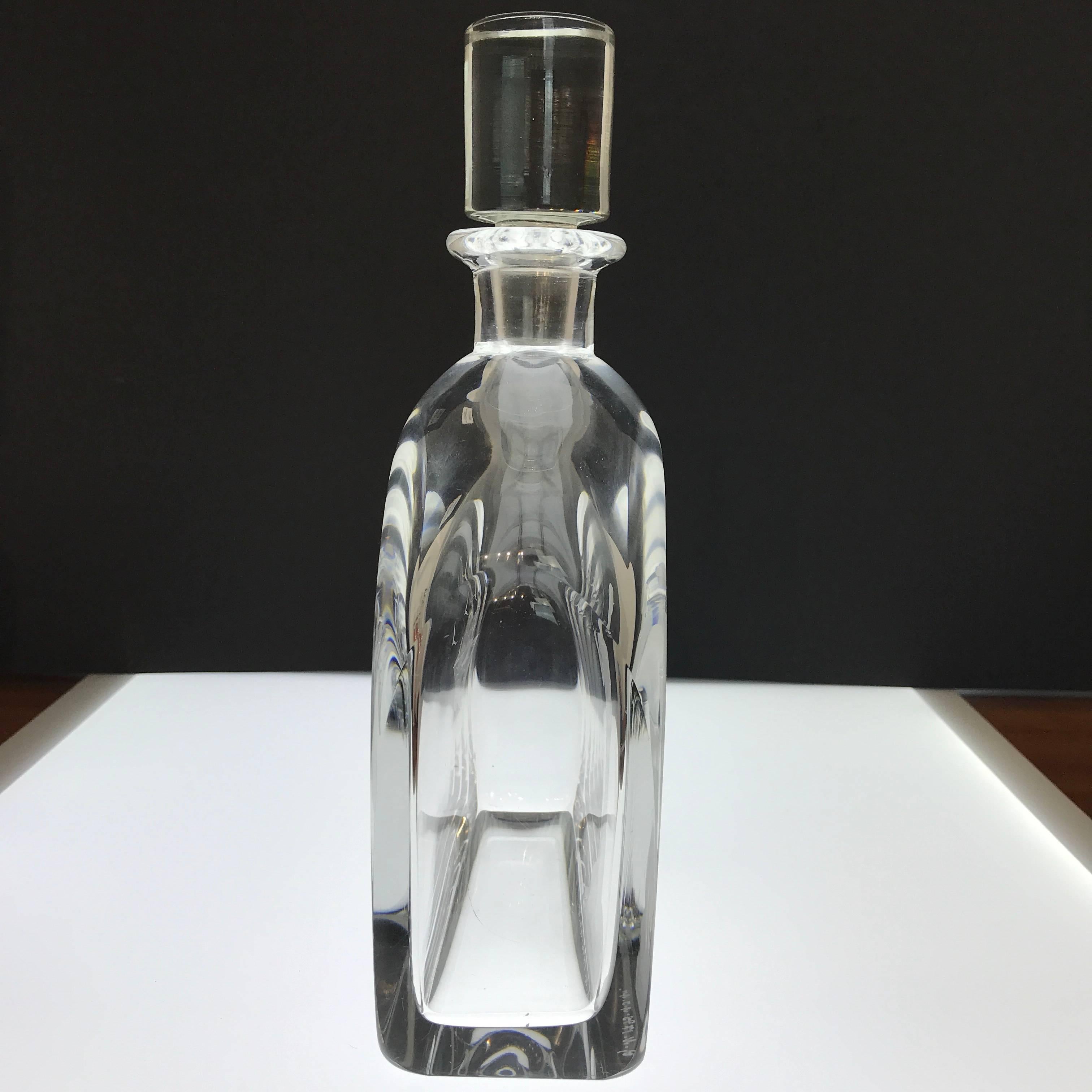 Sailor and Ship Motif Decanter, in the Style of Vicke Lindstrand 1