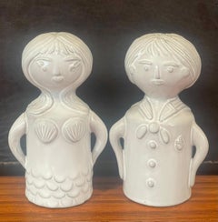 Sailor and Siren Ceramic Salt and Pepper Shakers by Jonathan Adler