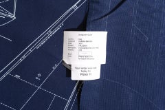 Sailor on Blue Cotton Fabric by Designer Guild, Machine-Made, England