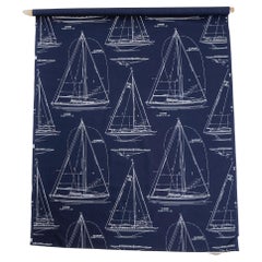 Sailor on Blue Textile Fabric