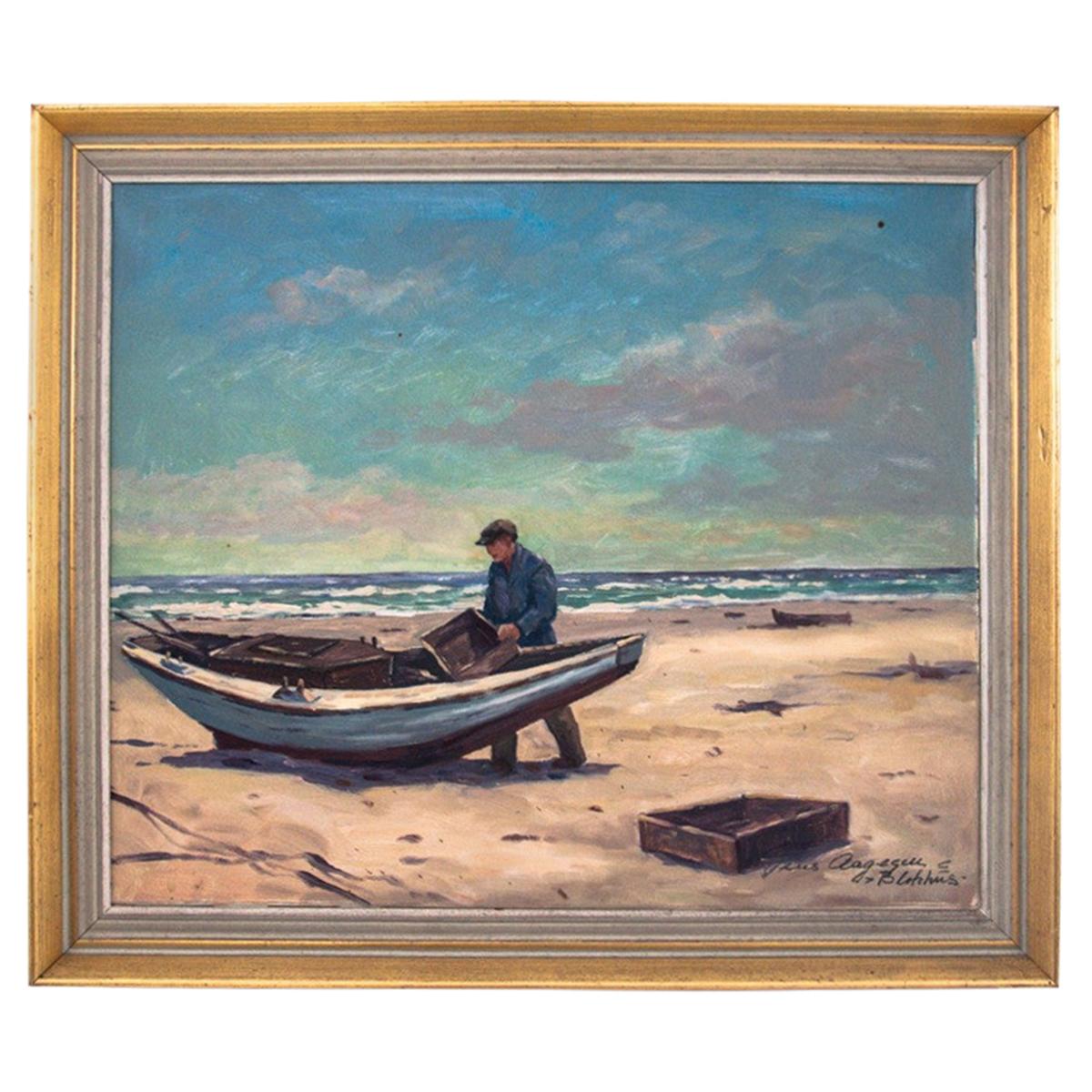 "Sailor on the Shore" Canvas Painting